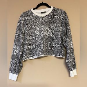 NWOT TNA Crewneck Animal print Crop Top